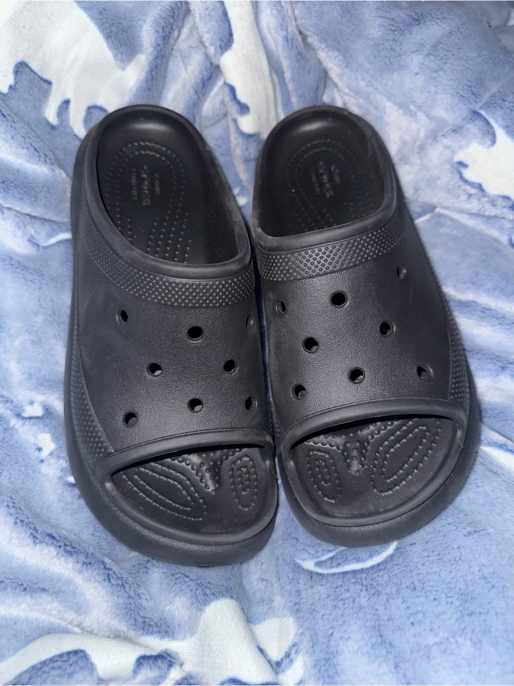 CROCS Black Vented Slide Sandals